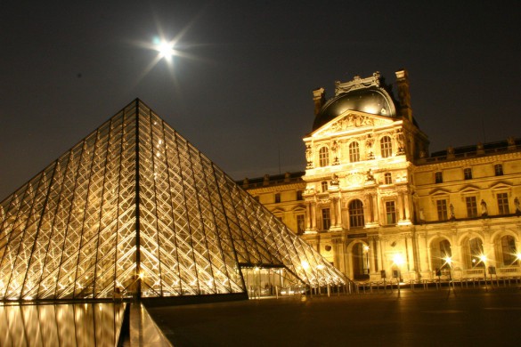 Glass pyramid at the Louvre