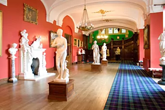 Carbisdale Castle marble statues
