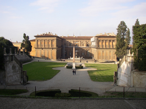 Giardini di Boboli, retro di Palazzo Pitti