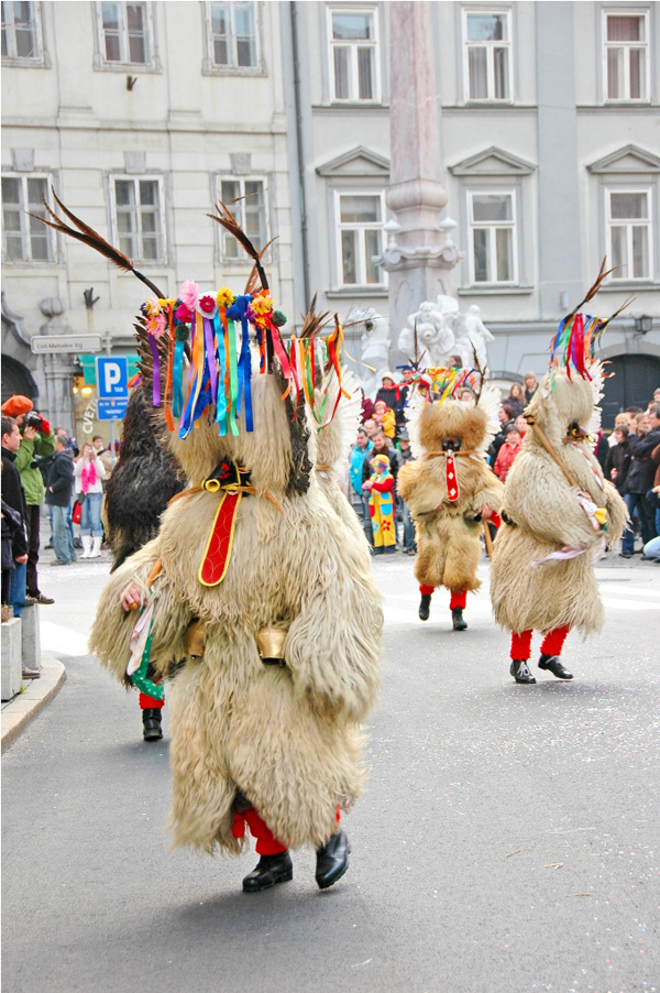 Kurent carnival figure in Ljubljana (Author-Dunja Wedam)