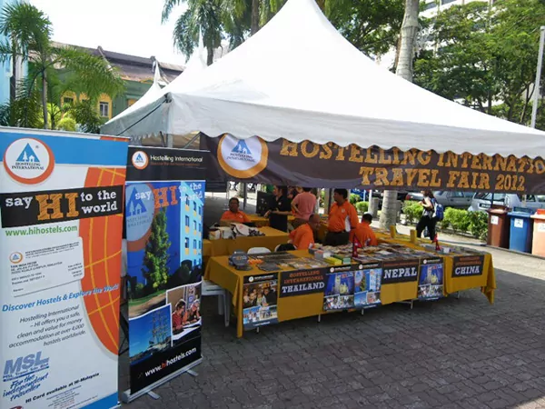 HI Fair booth setting