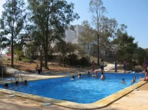 The Portimau Youth Hostel has a pool - perfect for keeping all those kids happy