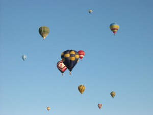 Hot air ballooning over Devon