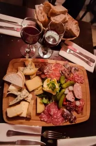 Selection of French food