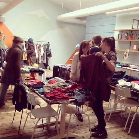 Hostel guests swap unwanted clothes in Reykjavik, Iceland