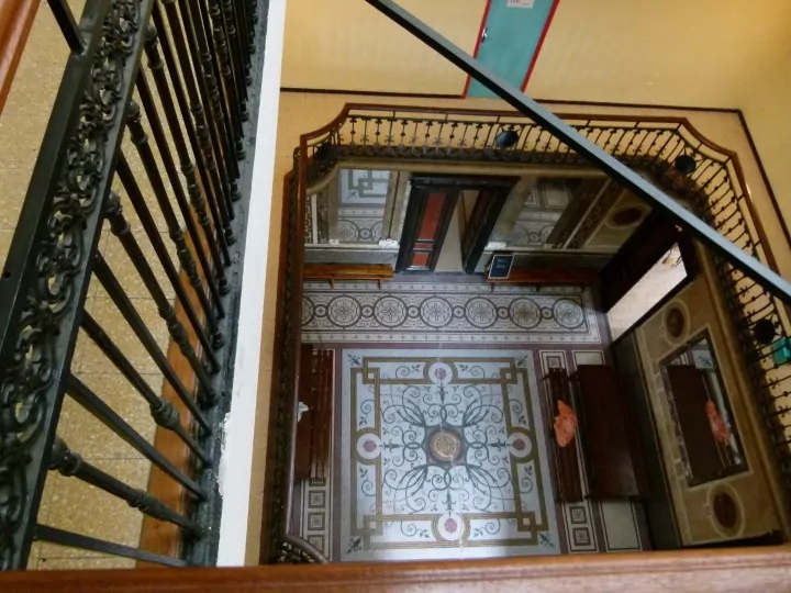img43179-Interior-stairs-Chateau-du-Bois-Luzy-hostel-France - Copy