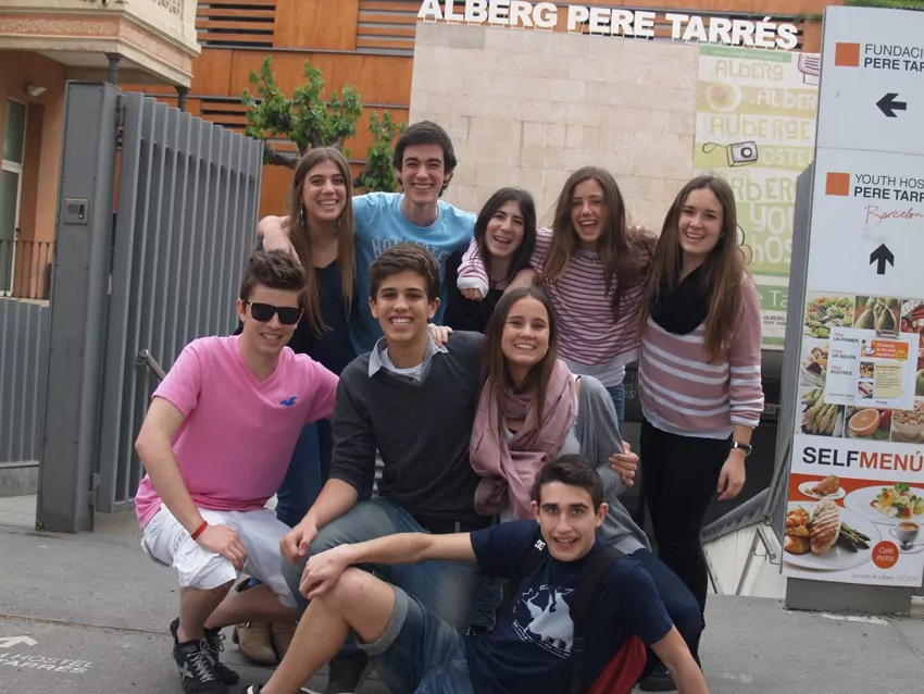 School group at hostel