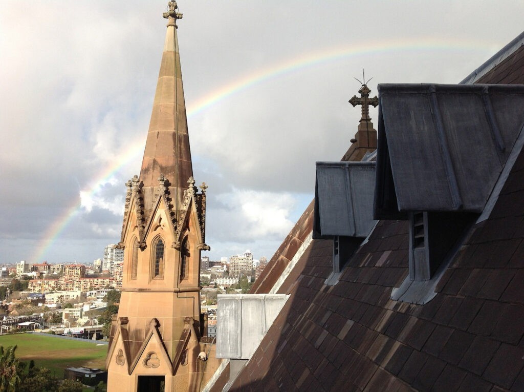 Rainbow over St Mary's Cathedral
