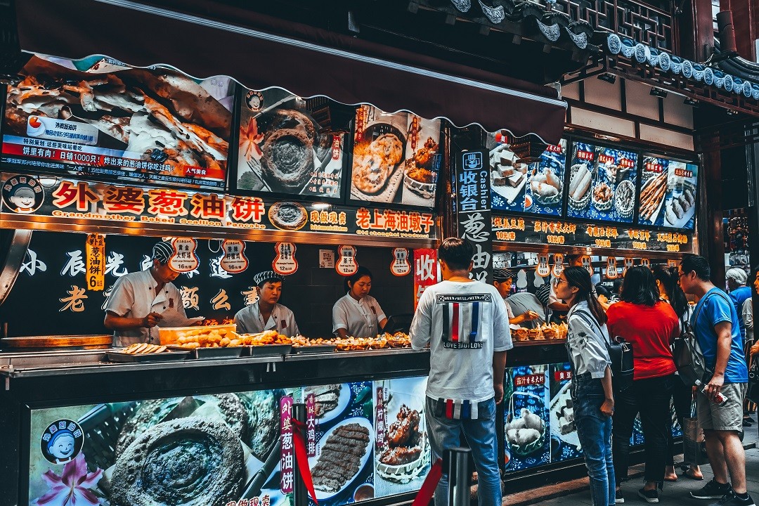 Street food vendors in Shanghai