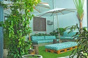 The Mango Tree's relaxing garden